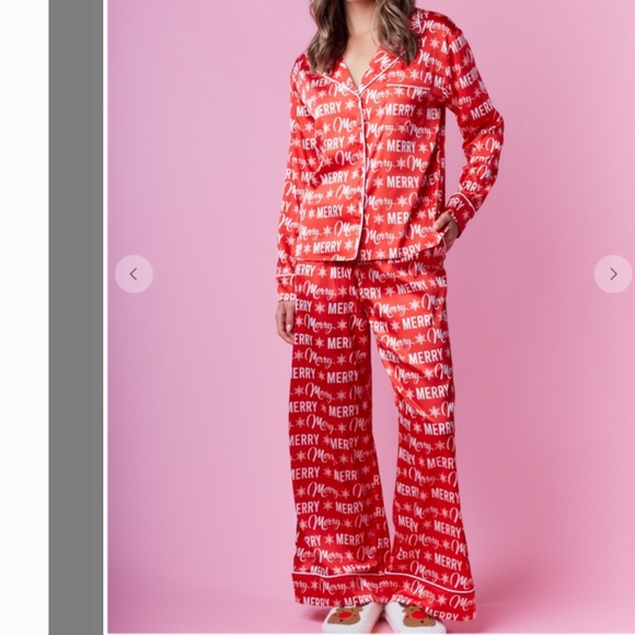 Rareraw “ Pj’s “ Rareraw Merry Christmas Pajama 2 Piece Set 93 - Picture 1 of 5
